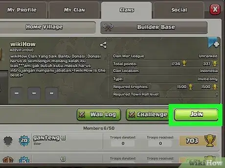 Image titled Join a Clan in Clash of Clans Step 7