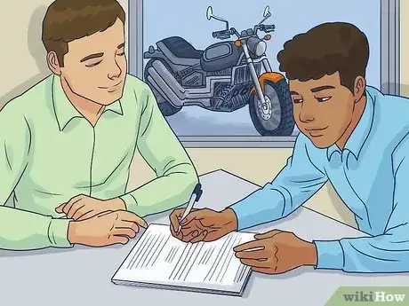 Image titled Get a Title for a Motorcycle Step 1