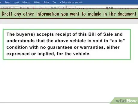 Image titled Draft a Bill of Sale for a Vehicle Step 8