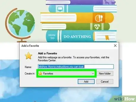 Image titled Bookmark a Website on Windows 10 Step 19