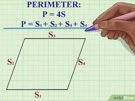 Image titled Find the Perimeter of a Rhombus Step 1