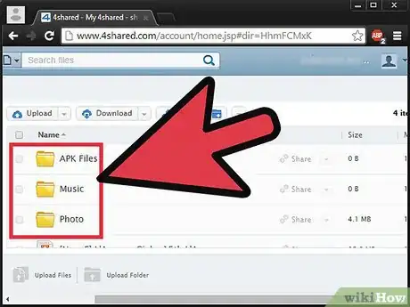 Image titled Upload and Download Files on 4shared Step 5