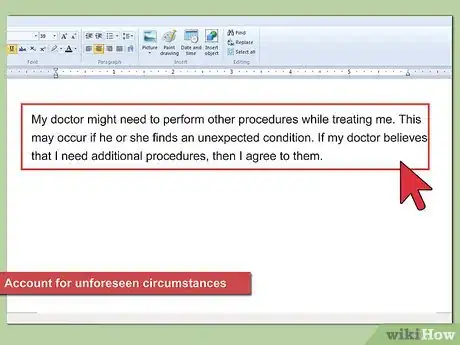 Image titled Write a Medical Consent Form Step 6