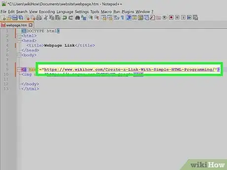 Image titled Create a Link With Simple HTML Programming Step 4