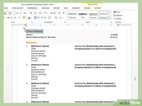 Image titled Create a Resume in Microsoft Word Step 8