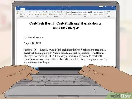 Image titled Write a Press Release Step 1