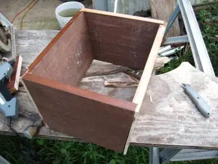 Image titled Sides of the chest box joined together, note the rabbets make a strong assembly.