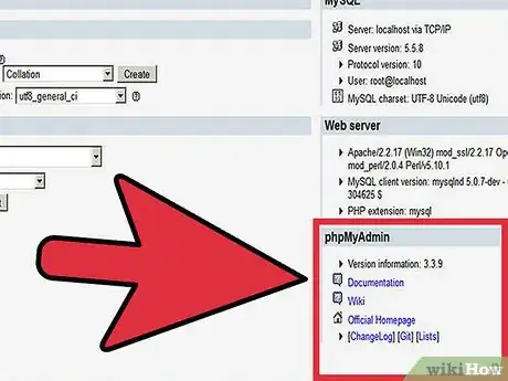 Image titled Create a Database in phpMyAdmin Step 2