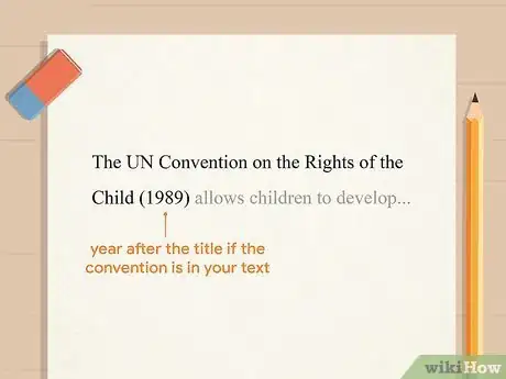 Image titled Cite the United Nations Convention on the Rights of the Child in APA Step 5