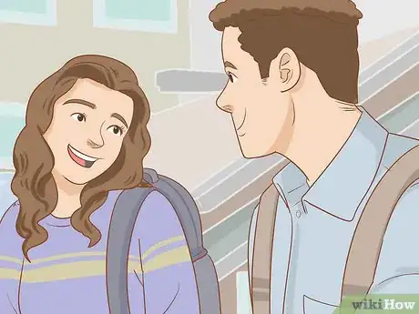 Image titled Get a Guy to Notice You Without Talking to Him at School Step 1