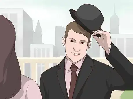 Image titled Practice Male Hat Etiquette Step 3