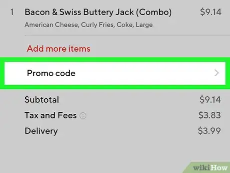 Image titled Use a Promo Code on DoorDash on iPhone or iPad Step 5
