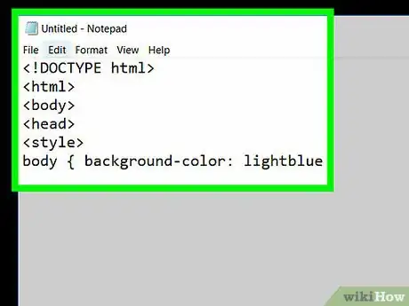 Image titled Create a Simple CSS Stylesheet Using Notepad Step 13