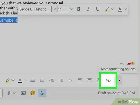 Image titled Attach a Link to an Email in Outlook Step 6