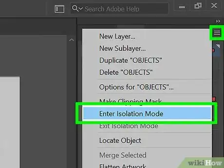 Image titled Turn Off Isolation Mode in Illustrator Step 1