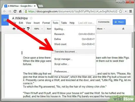 Image titled Translate a Google Drive Document Step 3