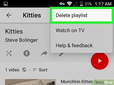 Image titled Delete a YouTube Playlist on Android Step 5