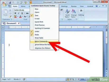 Image titled Customize the Quick Access Toolbar in Microsoft Word (Windows 7) Step 2