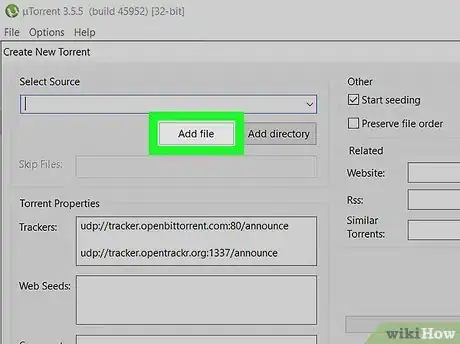 Image titled Share Personal or Public Files Using uTorrent Step 3