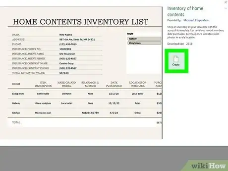 Image titled Create an Inventory List in Excel Step 5