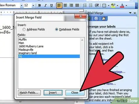 Image titled Mail Merge Address Labels Using Excel and Word Step 9