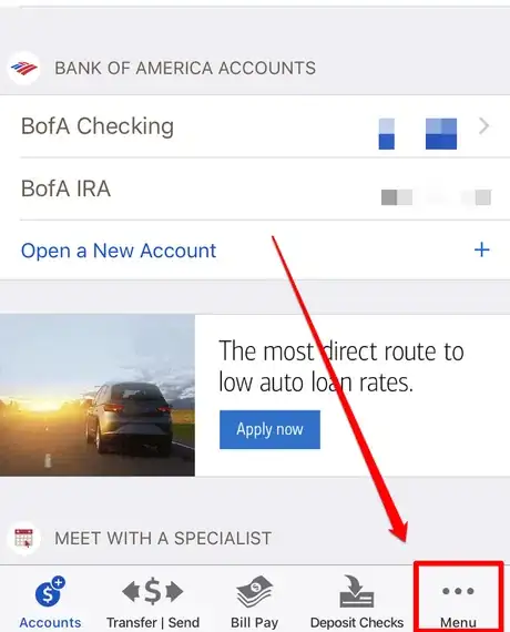 Image titled Lock and Unlock Your Bank of America Charge Card via the Bank of America Mobile App Step 3.png