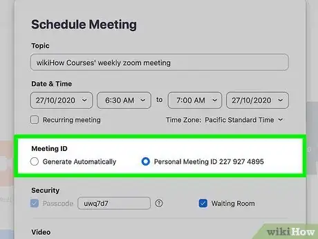 Image titled Schedule a Meeting in Zoom Step 6