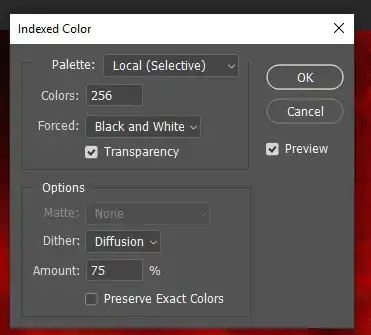 Image titled Indexed Color dialog box