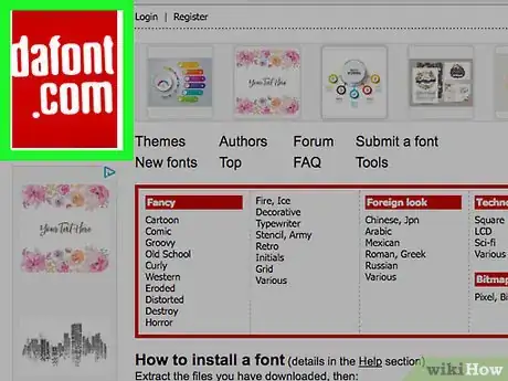 Image titled Download Fonts from Dafont Step 1