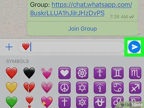 Image titled Send an Animated Heart on WhatsApp on iPhone or iPad Step 8