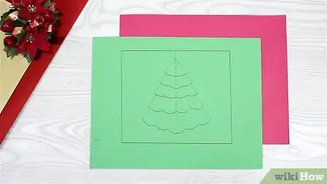 Image titled Make a Christmas Tree Pop up Card (Robert Sabuda Method) Step 1