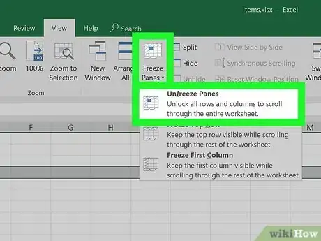 Image titled Freeze Cells in Excel Step 9