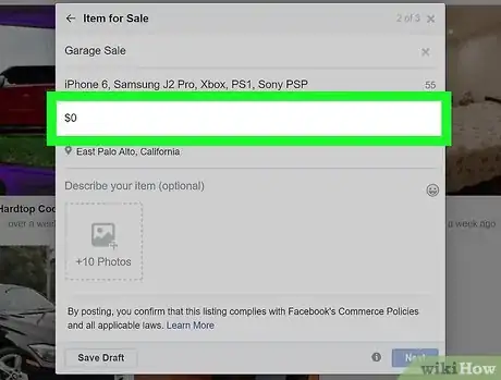 Image titled Advertise a Garage Sale on Facebook on PC or Mac Step 6