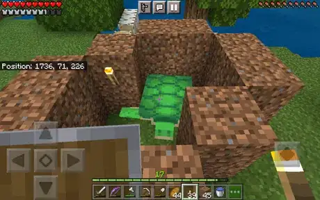 Image titled Temporary Dirt Pen for a Minecraft Turtle.png