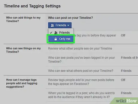 Image titled Prevent Friends from Posting on Your Facebook Wall Step 22