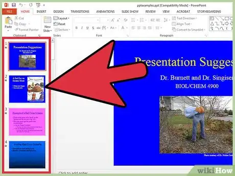 Image titled Hide a Slide in PowerPoint Presentation Step 2