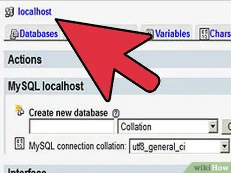 Image titled Create a Database in phpMyAdmin Step 3