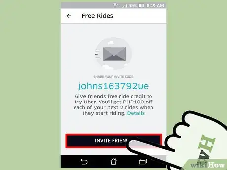 Image titled Invite Friends for Uber Credits Step 4