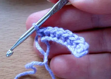 Image titled One row of single crochet.