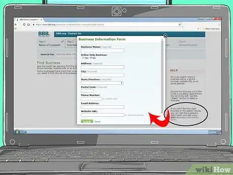 Image titled File a Complaint With the Better Business Bureau Online Step 7
