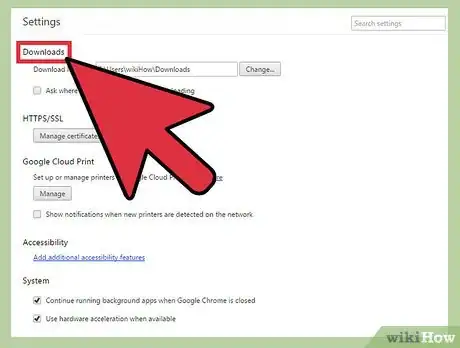 Image titled Change Google Chrome Downloads Settings Step 4