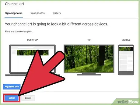 Image titled Make a Picture Your YouTube Channel Background Step 18