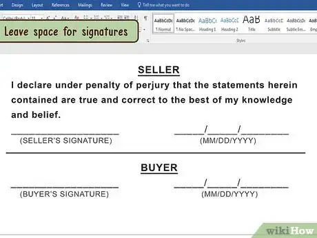 Image titled Draft a Bill of Sale for a Vehicle Step 9