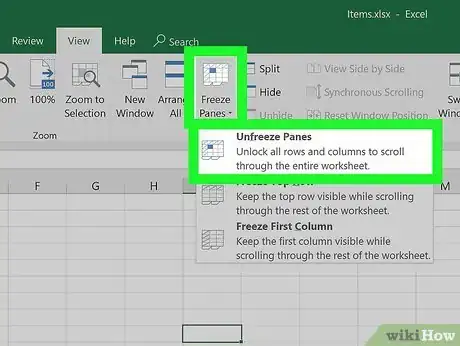 Image titled Freeze Cells in Excel Step 4