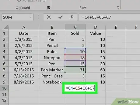 Image titled Use Summation Formulas in Microsoft Excel Step 1