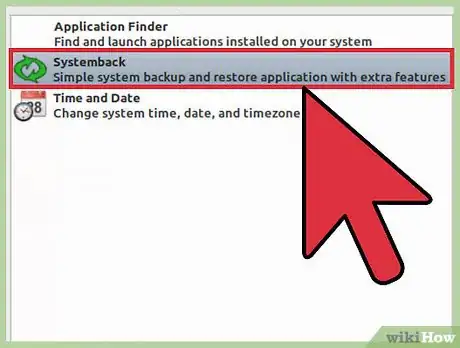 Image titled Create a Disk Image from a Linux System Using Systemback Step 2