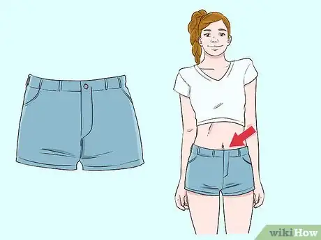 Image titled Wear High Waisted Shorts Step 1