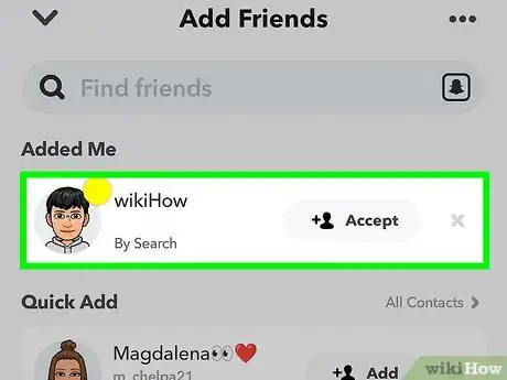 Image titled Tell if Someone Added You on Snapchat Step 13
