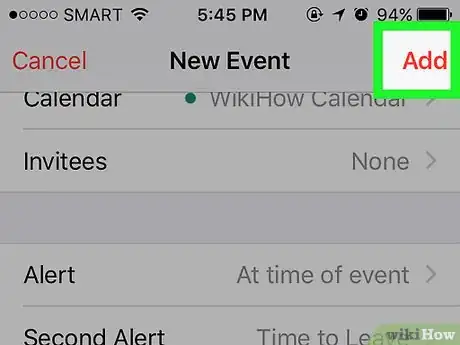 Image titled Use the iPhone's Calendar App Step 12