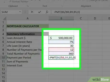 Image titled Create a Mortgage Calculator With Microsoft Excel Step 6